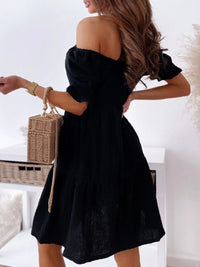 Bardot Smocked Off-Shoulder Mini Dress