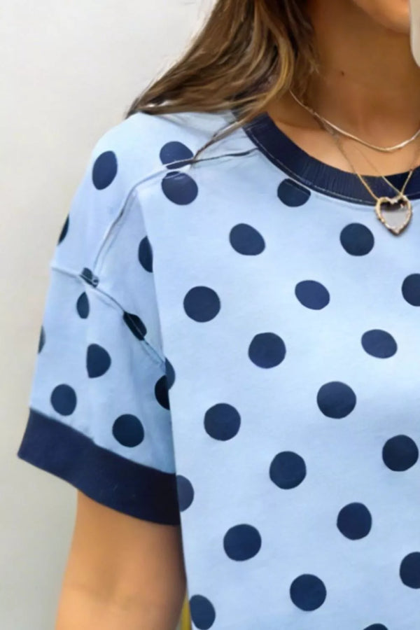 Cornflower Spot Knit Jumper