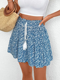 Bluebell Tassel Frill Mini Skirt