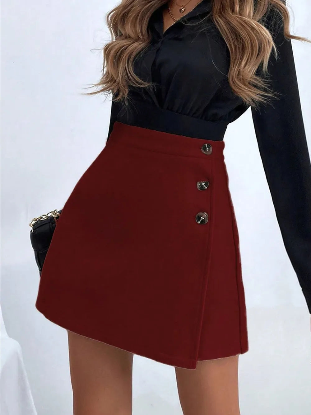 Soho Buttoned Mini Skirt