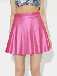 Ruched Zip Mini Skirt