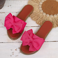 Pearl Bow Slider Sandals