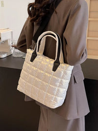 Quilted Bubble Crossbody Tote