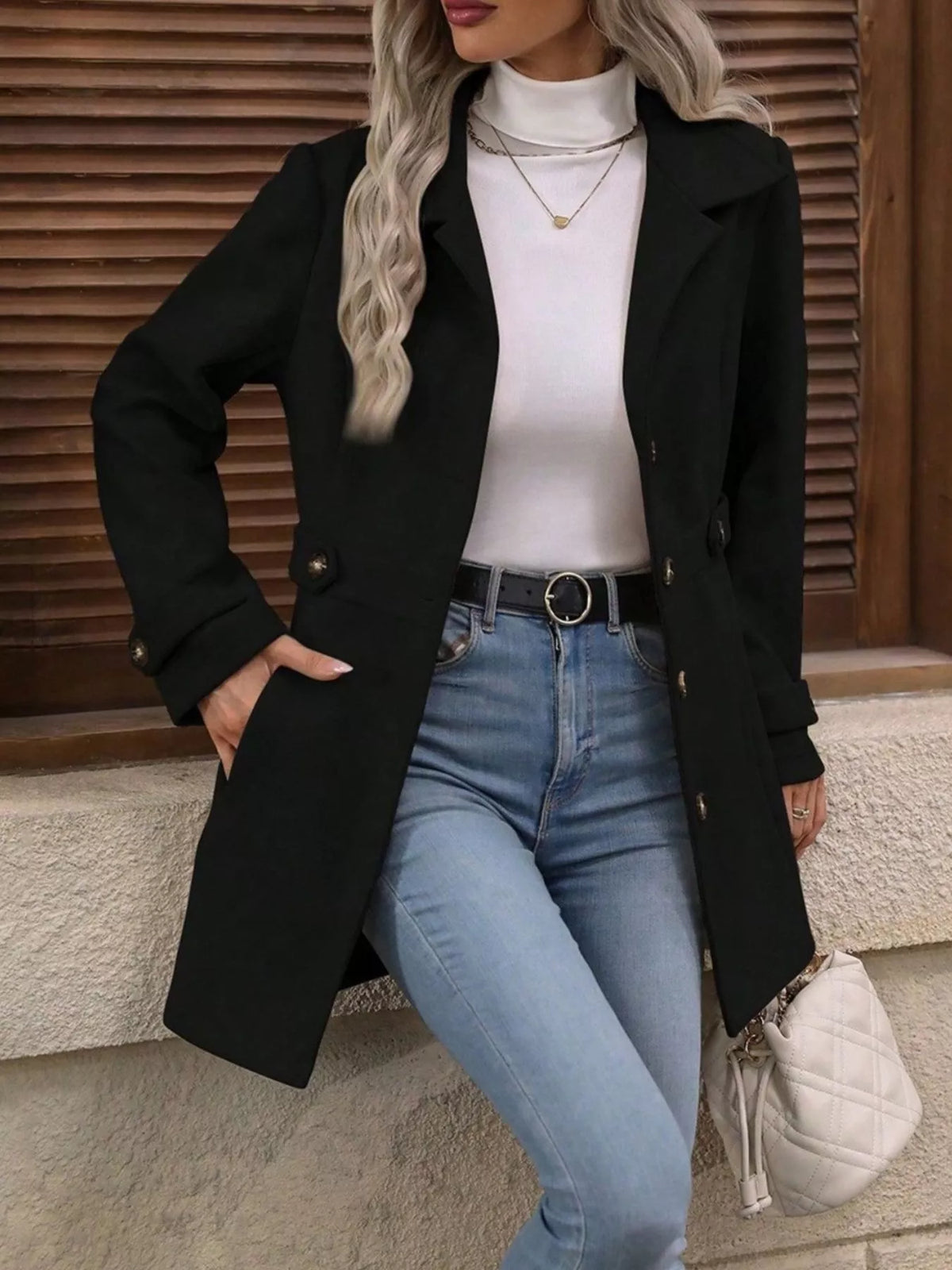 Belted Longline Trench Coat