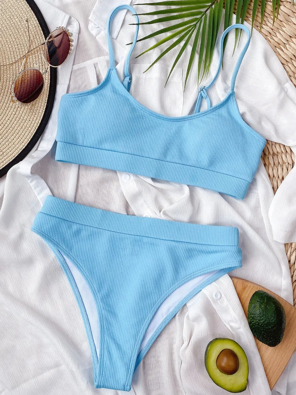 Lilac Scoop-Neck Two-Piece Swim Set