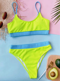 Lilac Scoop-Neck Two-Piece Swim Set