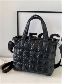 Quilted Bubble Crossbody Tote