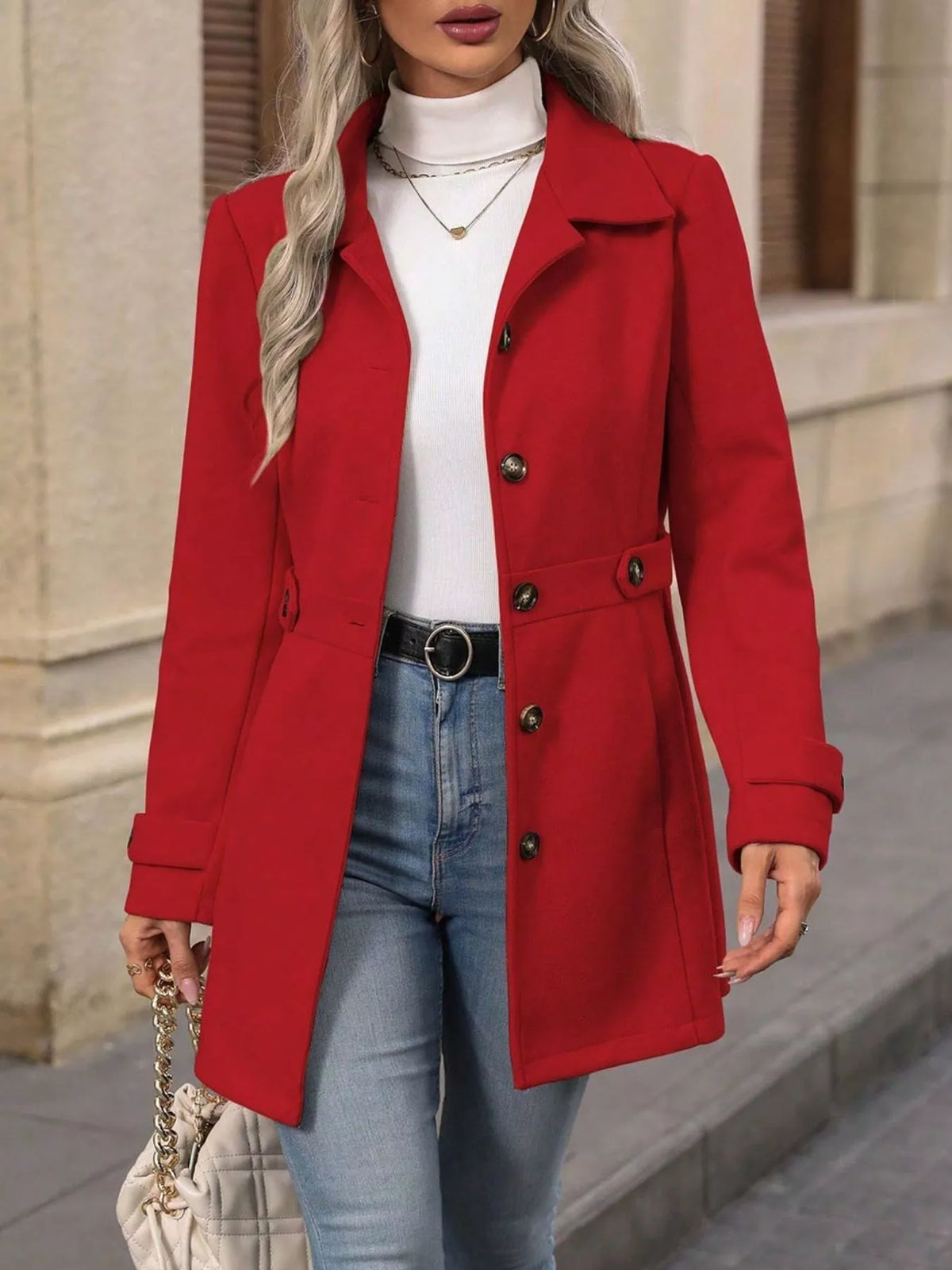 Belted Longline Trench Coat