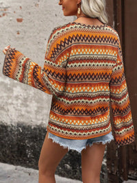 Bold Multicolour Geometric Knit Jumper