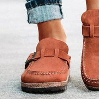 Buckle-Detail Low-Heel Loafers