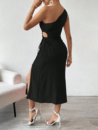 Soirée One-Shoulder Side-Slit Dress