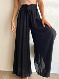 Terracotta High-Waist Palazzo Trousers