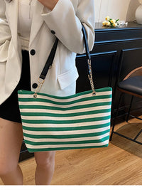 Breton Stripe Chain Shoulder Bag