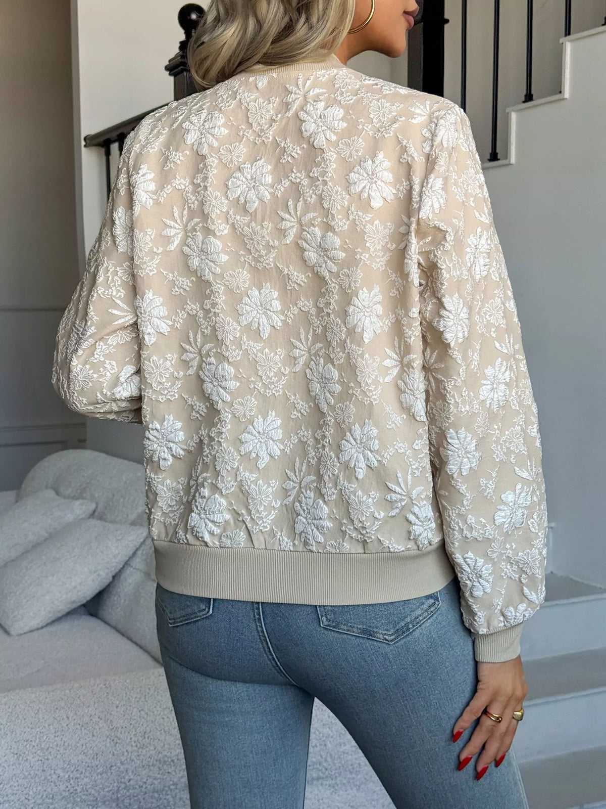 Botanical Lightweight Bomber Jacket