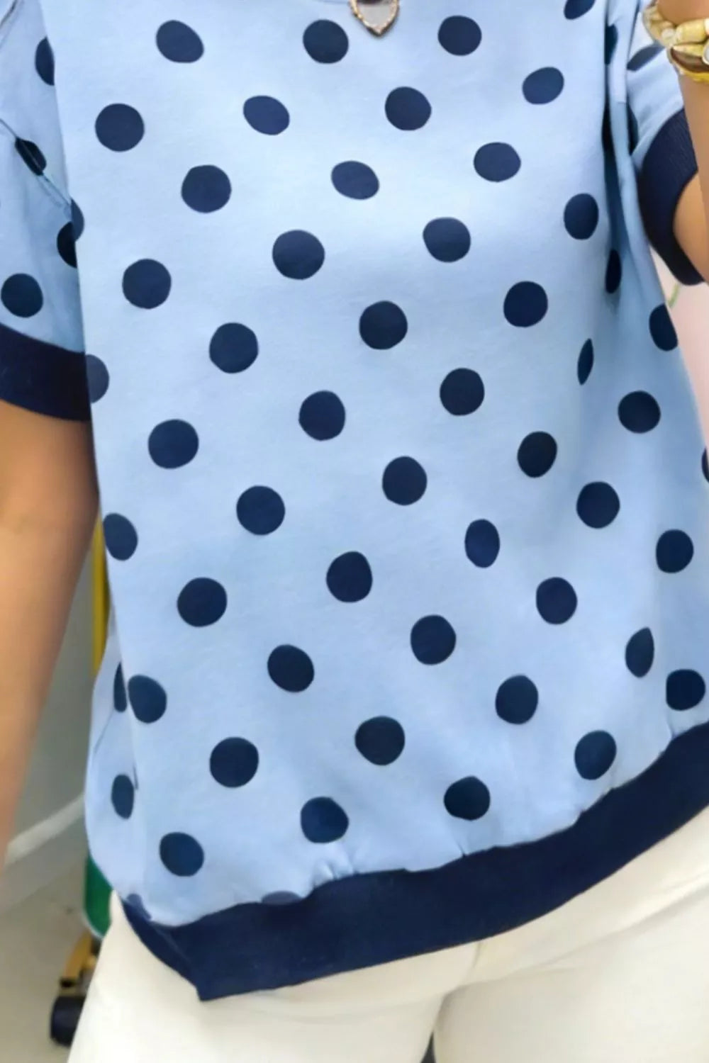 Cornflower Spot Knit Jumper
