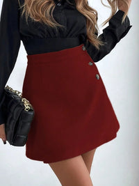 Soho Buttoned Mini Skirt