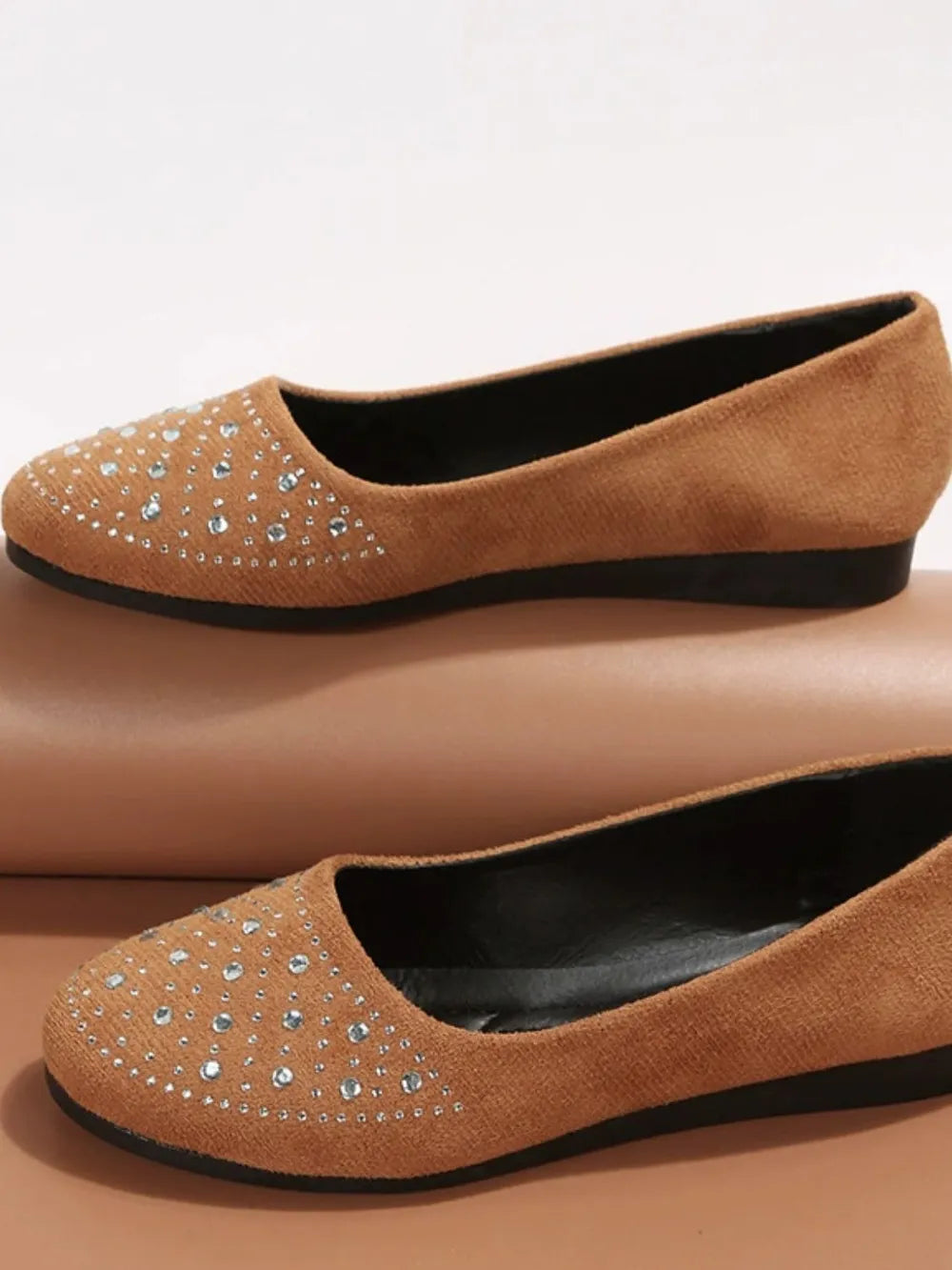 Crystal-Embellished Ballet Flats