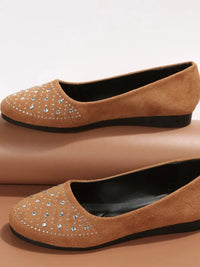 Crystal-Embellished Ballet Flats