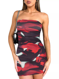 Ocean Tie-Dye Bodycon Mini Dress