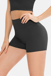 Slim Fit Wide Waistband Sports Shorts