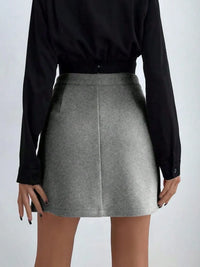Soho Buttoned Mini Skirt