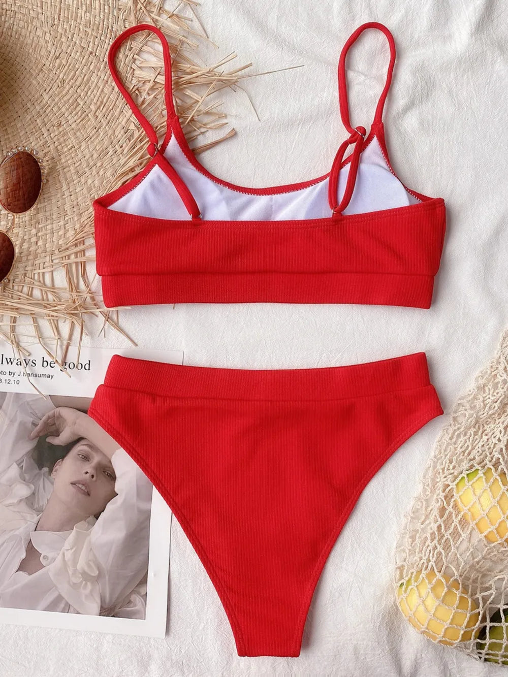 Lilac Scoop-Neck Two-Piece Swim Set