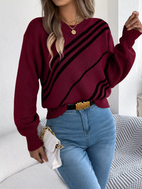 Relaxed Striped Crew-Neck Jumper