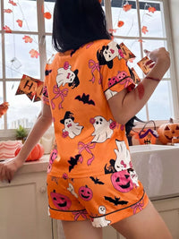 Ghost Print Pyjama Shorts Set – Brights