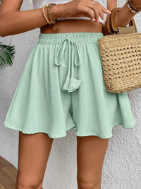 Sage Flowy Drawstring Shorts