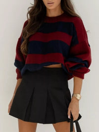 Bold Stripe Drop-Shoulder Jumper