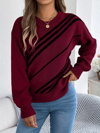 Relaxed Striped Crew-Neck Jumper