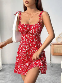 Wildflower Tie-Strap Mini Dress