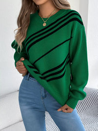 Relaxed Striped Crew-Neck Jumper