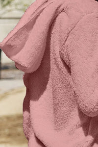 Cosy Teddy Hooded Jacket with Pockets