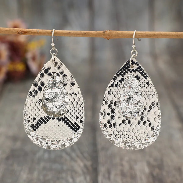 Sequin Teardrop Statement Earrings