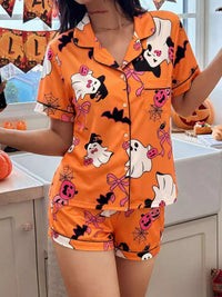 Ghost Print Pyjama Shorts Set – Brights