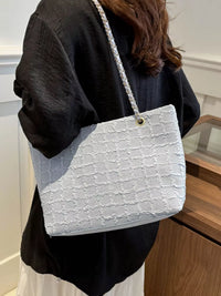 Pastel Tweed Chain Shoulder Bag