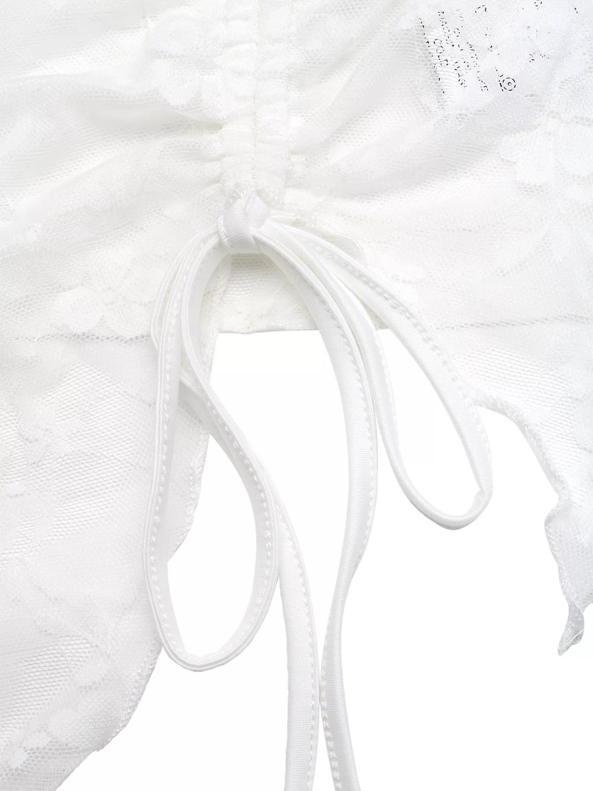 Lace Ruched Bandeau Top