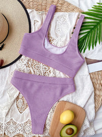 Sage Scoop-Neck Two-Piece Swim Set