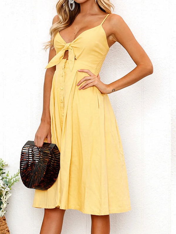 Sunshine Bow-Front Sweetheart Sundress