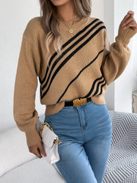 Relaxed Striped Crew-Neck Jumper
