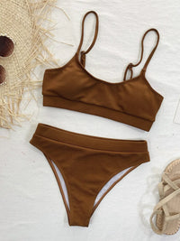 Lilac Scoop-Neck Two-Piece Swim Set