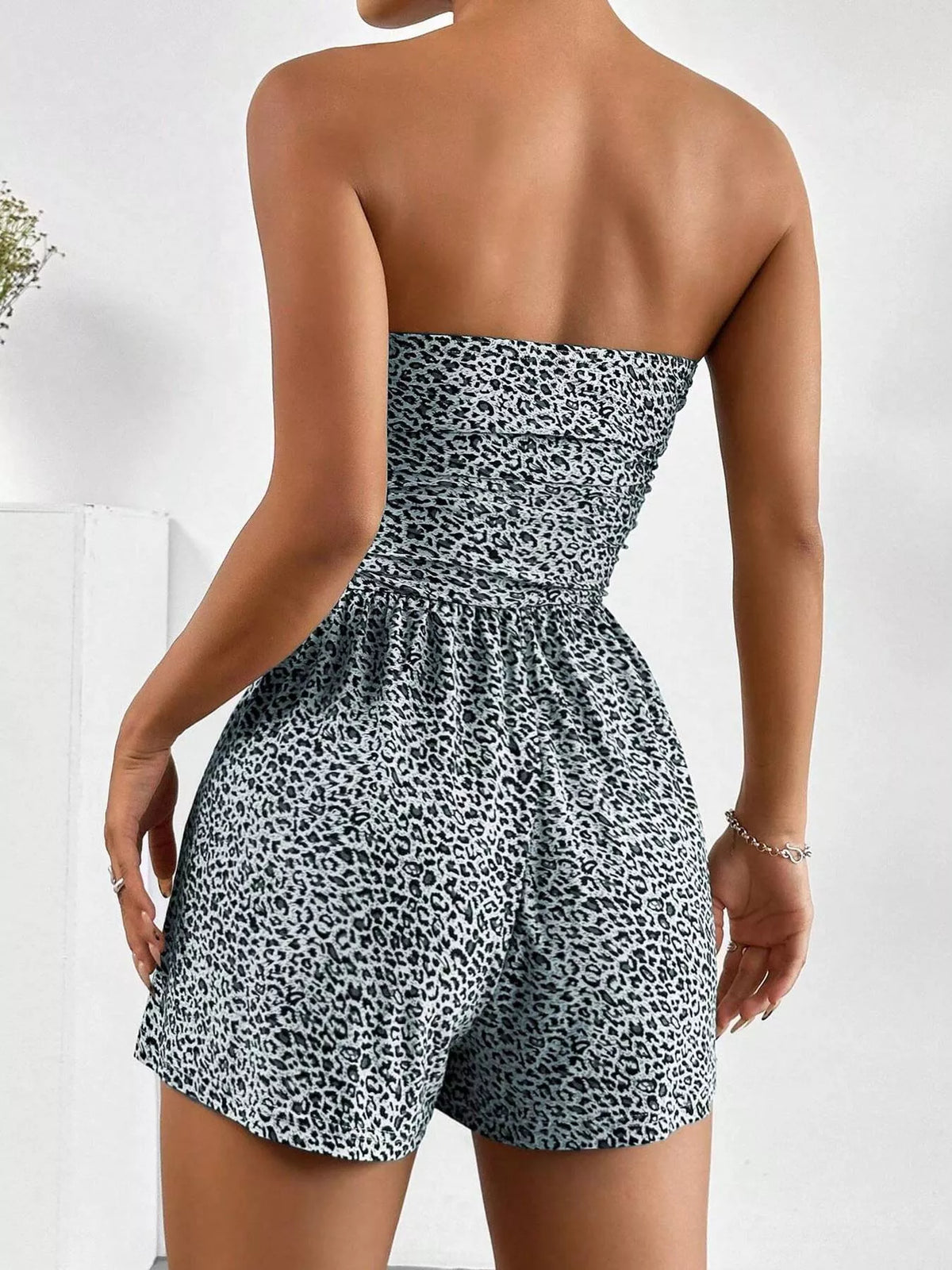 Strapless Ruched Bandeau Playsuit