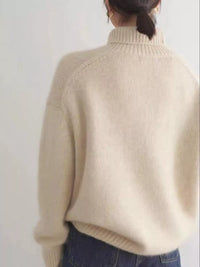 Ribbed Roll-Neck Drop-Shoulder Jumper