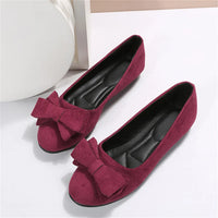 Bow-Front Round-Toe Ballet Flats