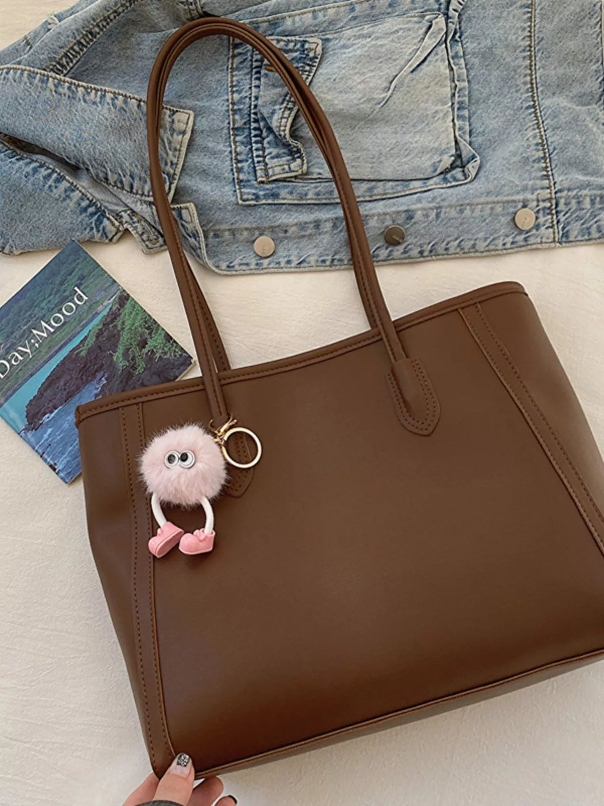 Everyday Faux-Leather Tote Bag