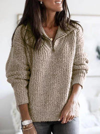 Textured Half-Zip Jumper