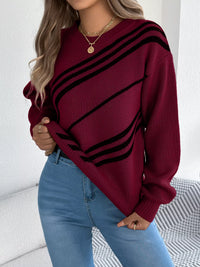 Relaxed Striped Crew-Neck Jumper