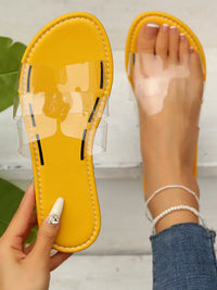 Barely-There Clear Strap Sandals