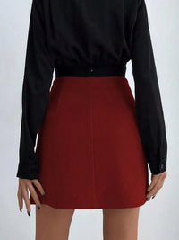 Soho Buttoned Mini Skirt